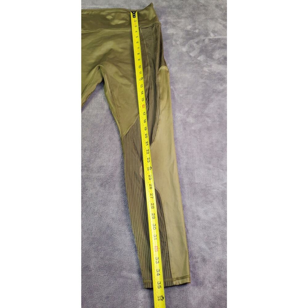 Fabletics Leggings Women’s Size XL HighWaisted Dark Moss Shine Activewear C35 - Picture 2 of 8